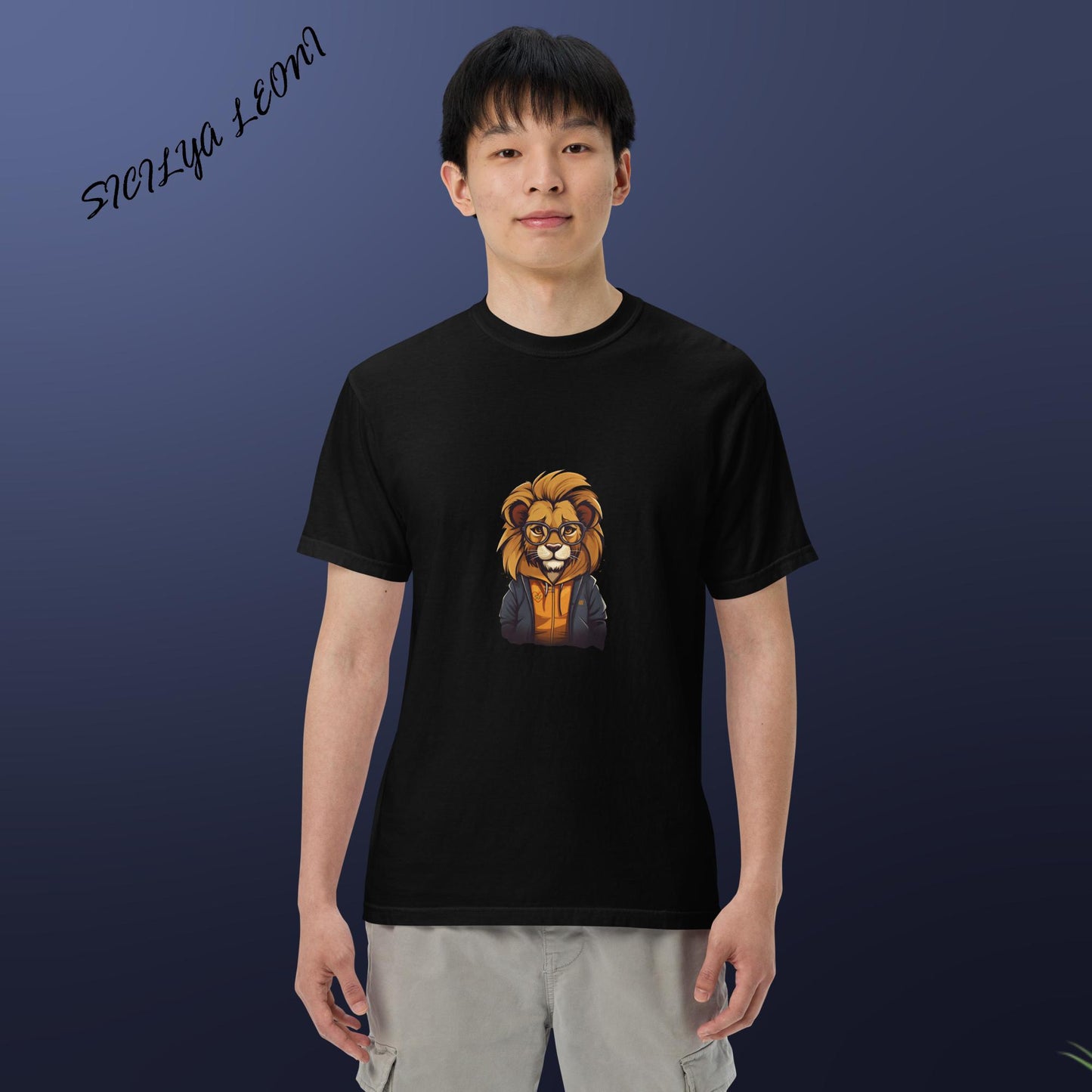 SL: Lion Men’s garment-dyed heavyweight t-shirt