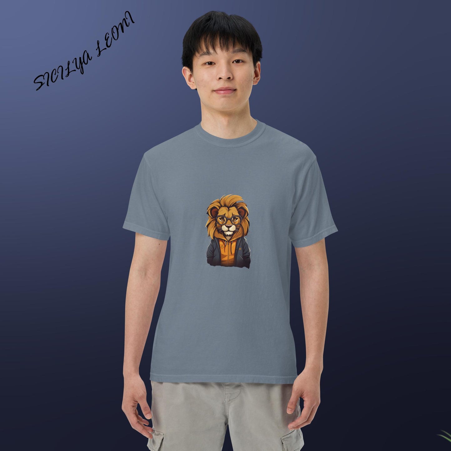 SL: Lion Men’s garment-dyed heavyweight t-shirt