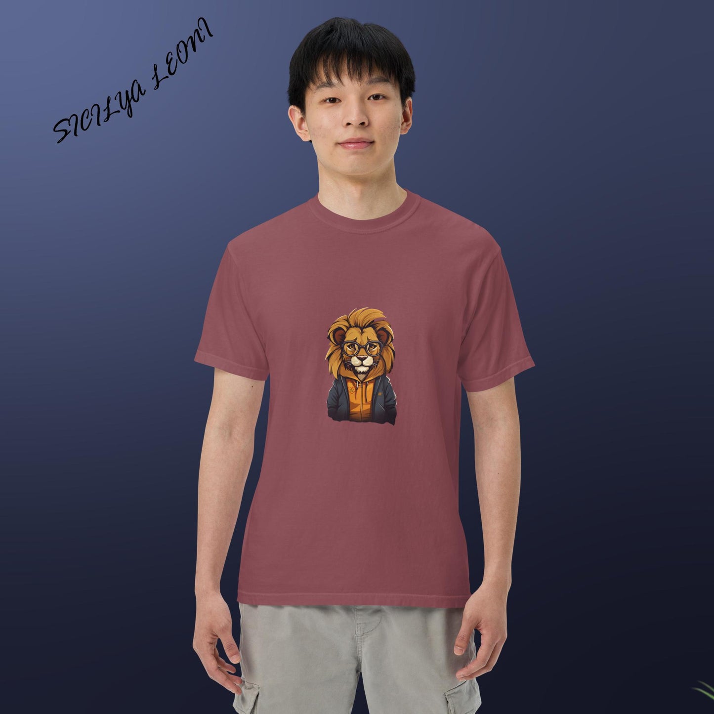 SL: Lion Men’s garment-dyed heavyweight t-shirt