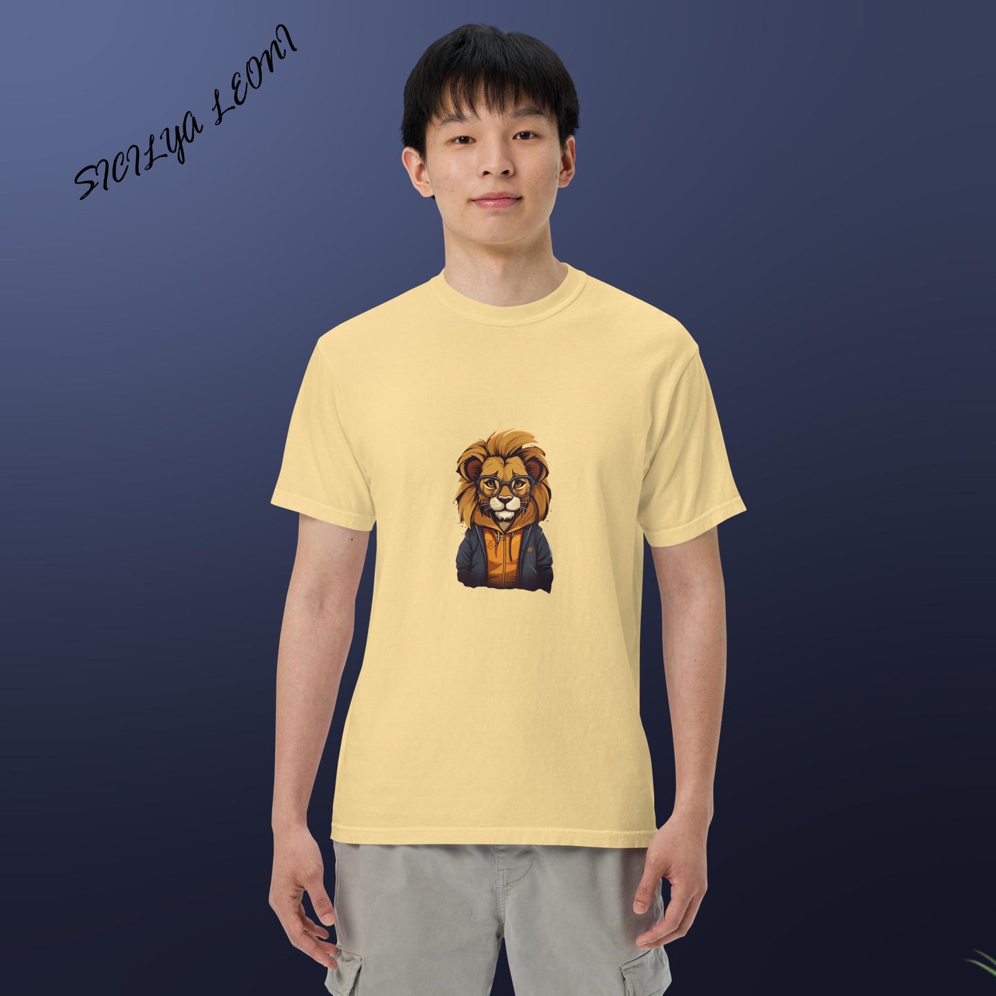 SL: Lion Men’s garment-dyed heavyweight t-shirt