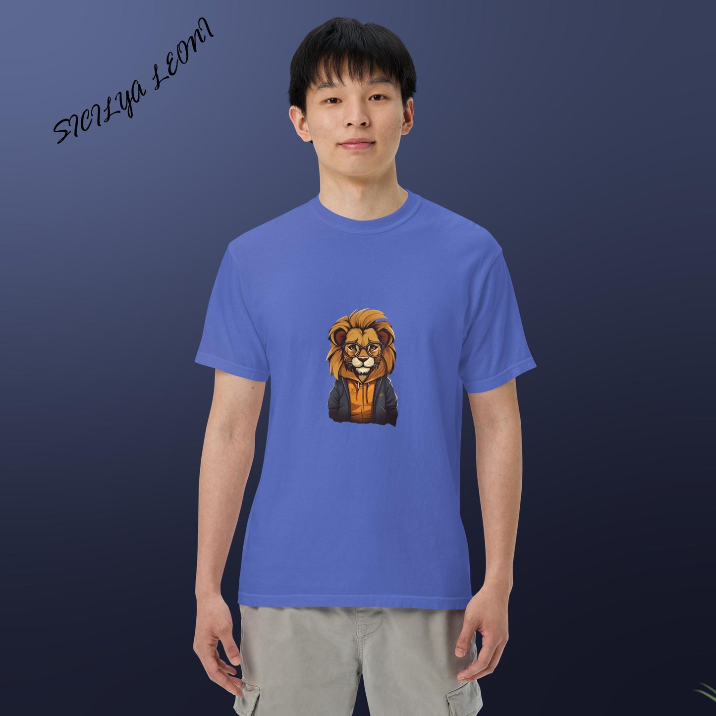 SL: Lion Men’s garment-dyed heavyweight t-shirt