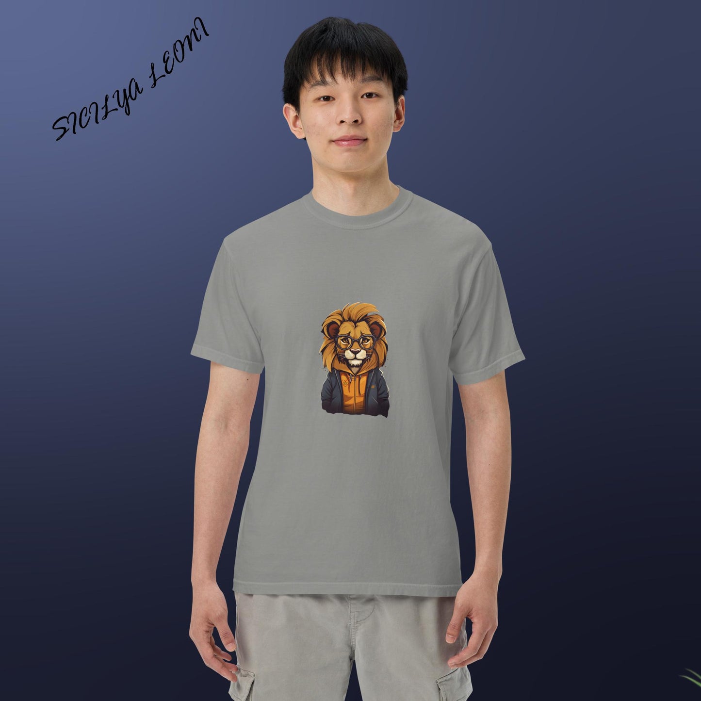 SL: Lion Men’s garment-dyed heavyweight t-shirt