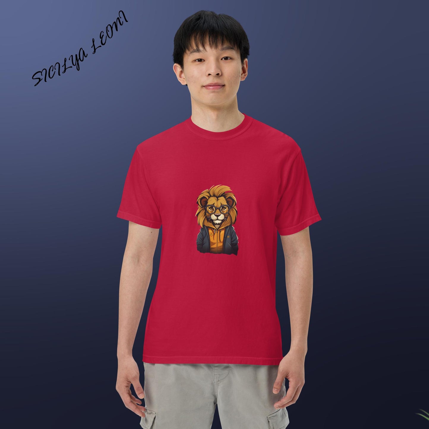 SL: Lion Men’s garment-dyed heavyweight t-shirt