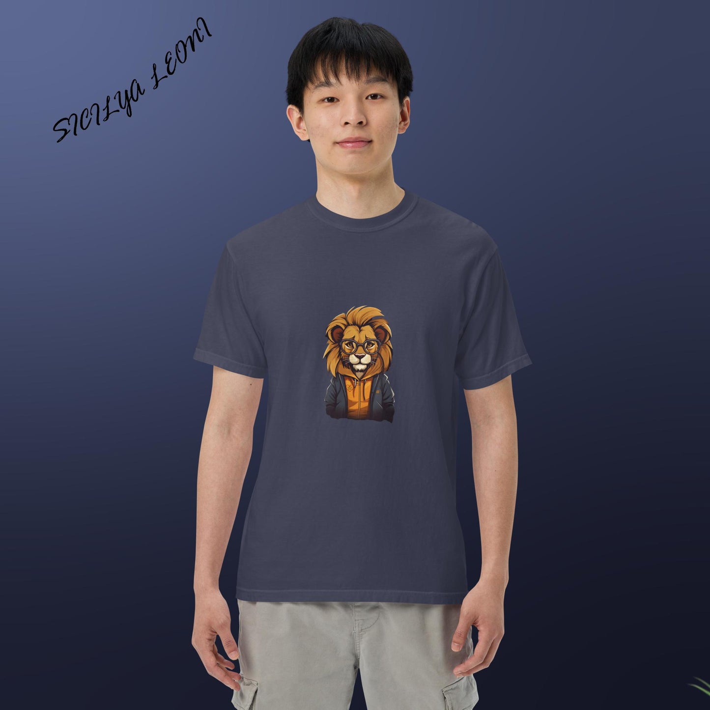 SL: Lion Men’s garment-dyed heavyweight t-shirt