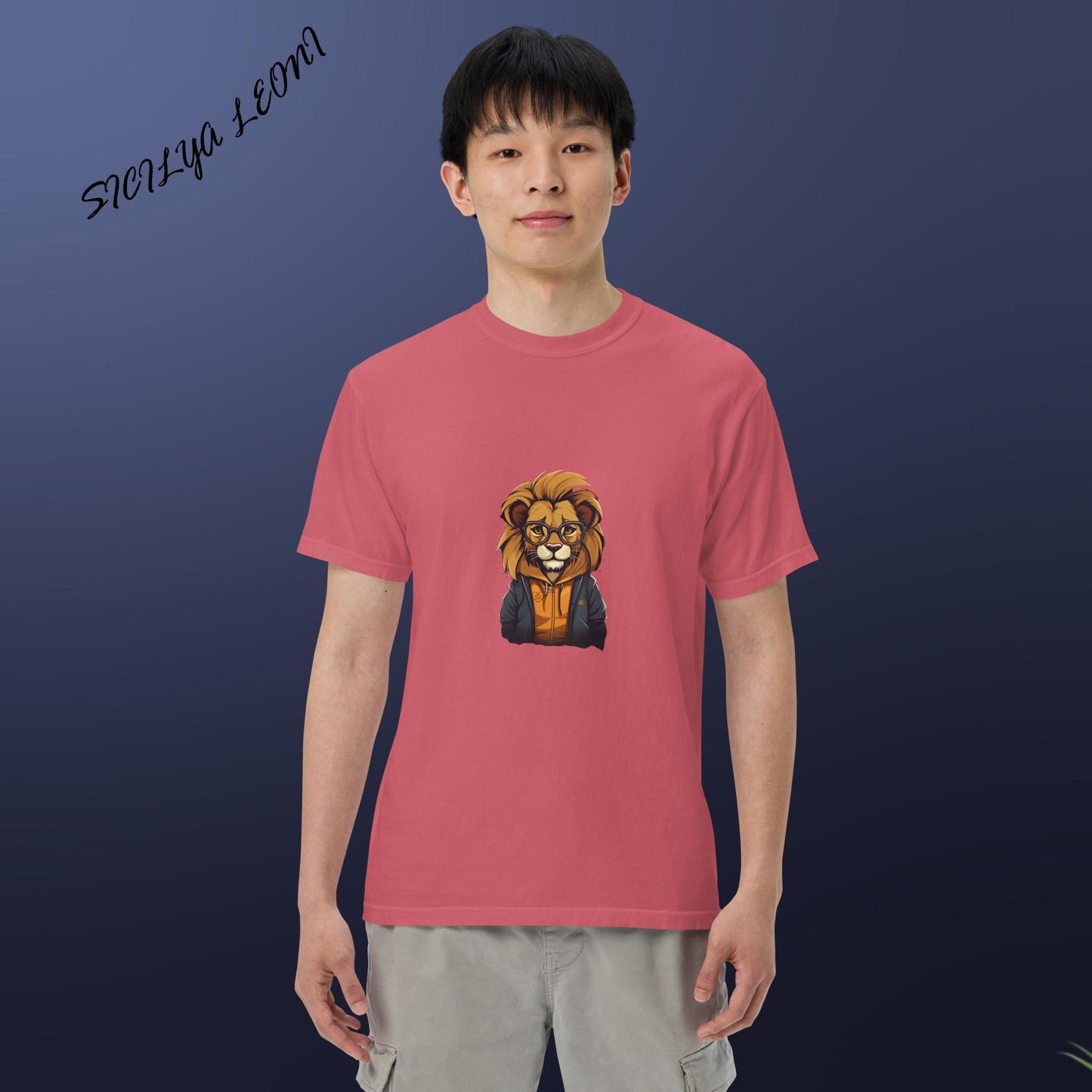 SL: Lion Men’s garment-dyed heavyweight t-shirt