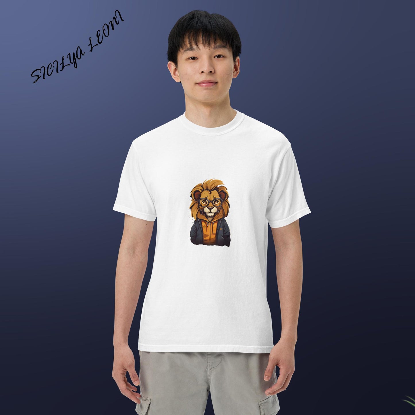 SL: Lion Men’s garment-dyed heavyweight t-shirt