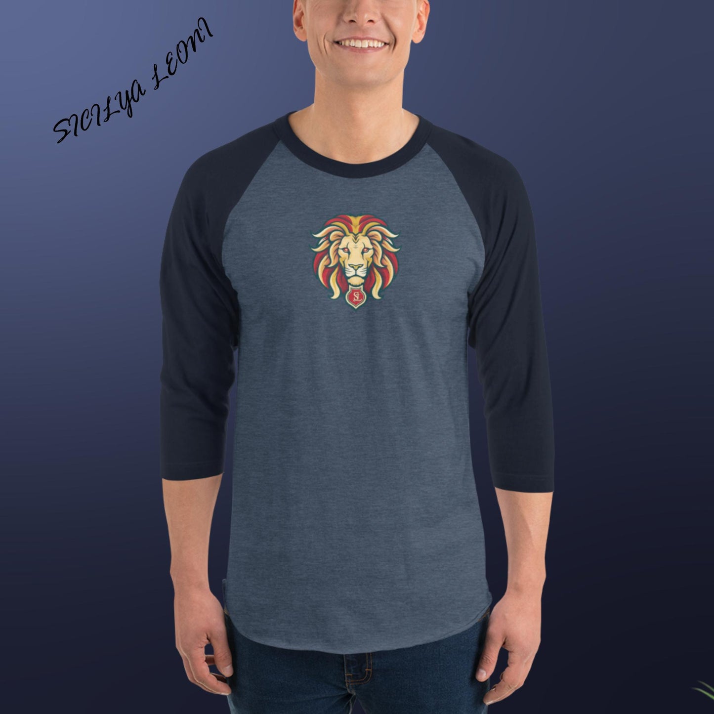 SL: SL Lion 3/4 sleeve raglan shirt