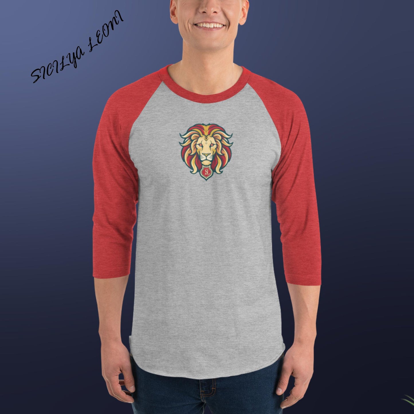 SL: SL Lion 3/4 sleeve raglan shirt