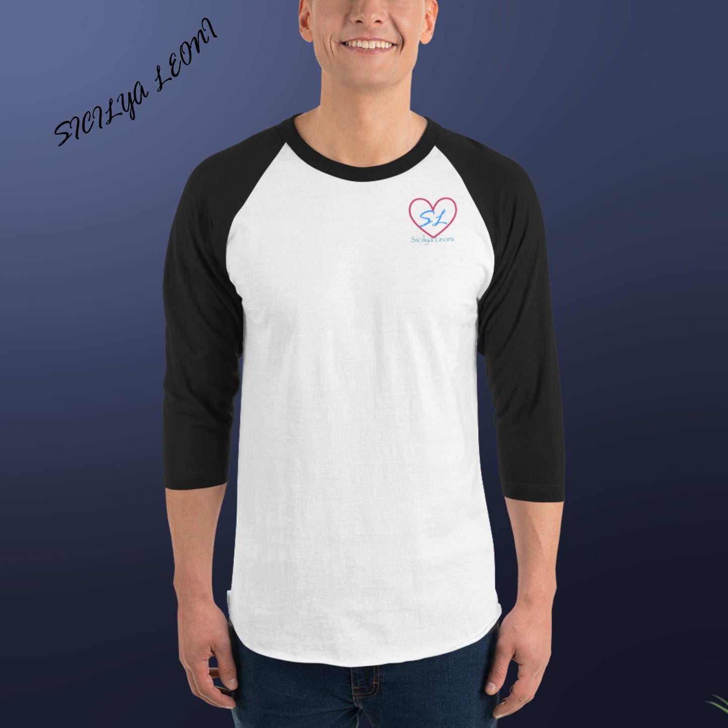 SL: SL Heart 3/4 sleeve raglan shirt