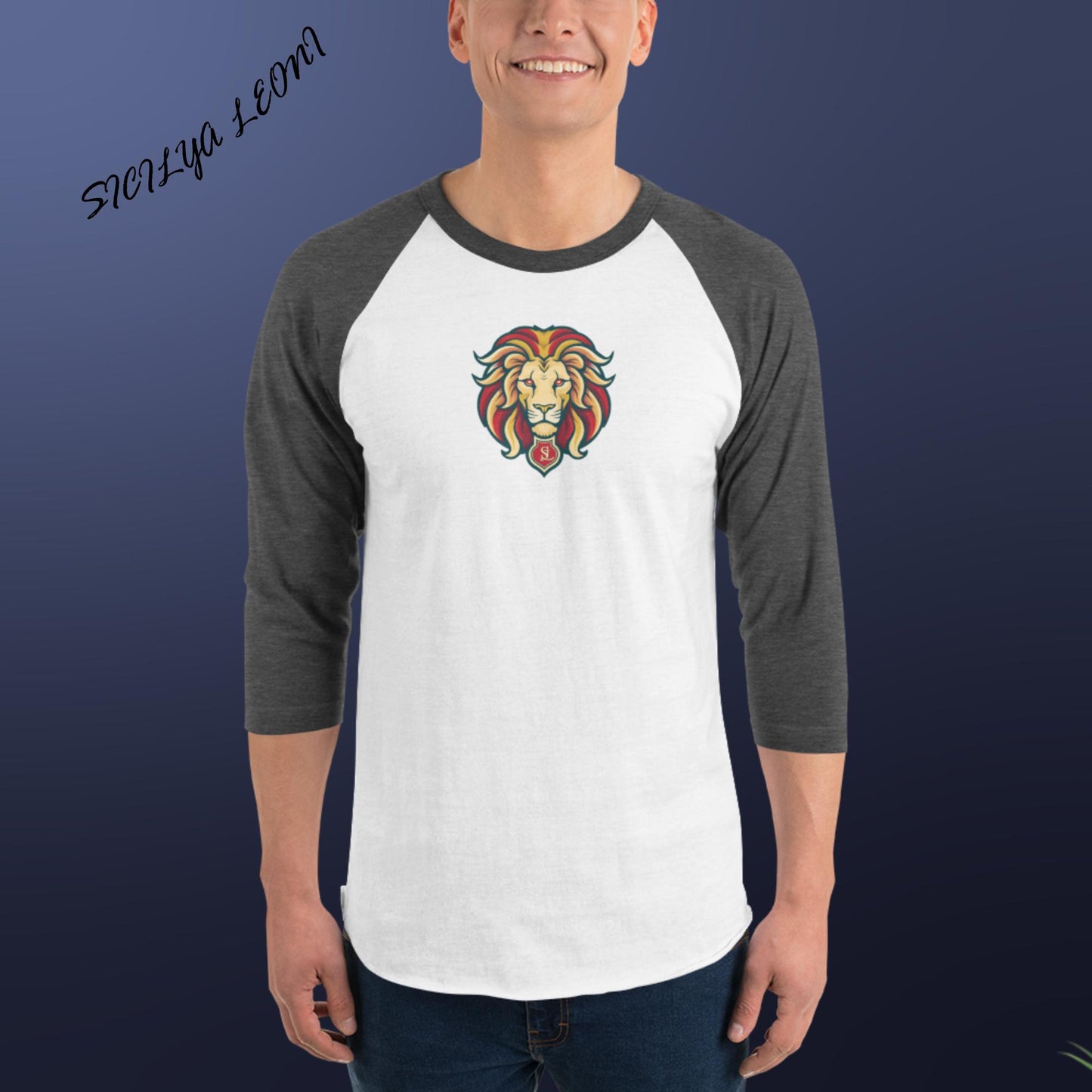 SL: SL Lion 3/4 sleeve raglan shirt