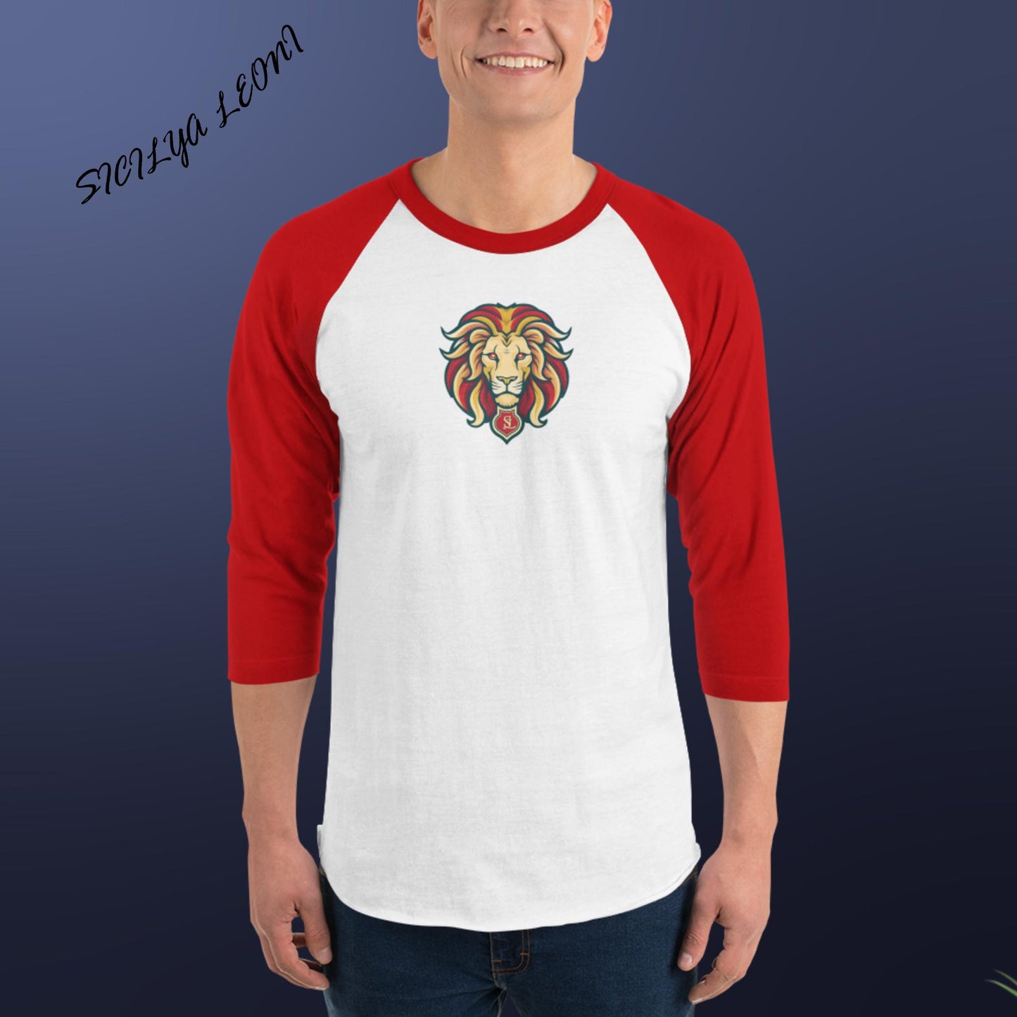 SL: SL Lion 3/4 sleeve raglan shirt