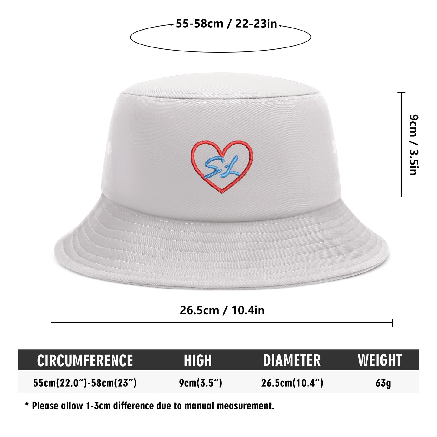 SL:Embroidered Bucket Hats